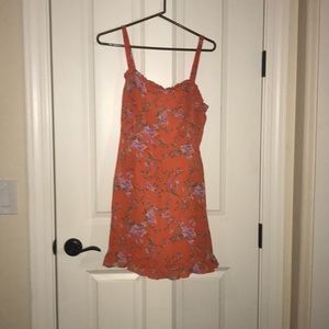 Orange spring dress